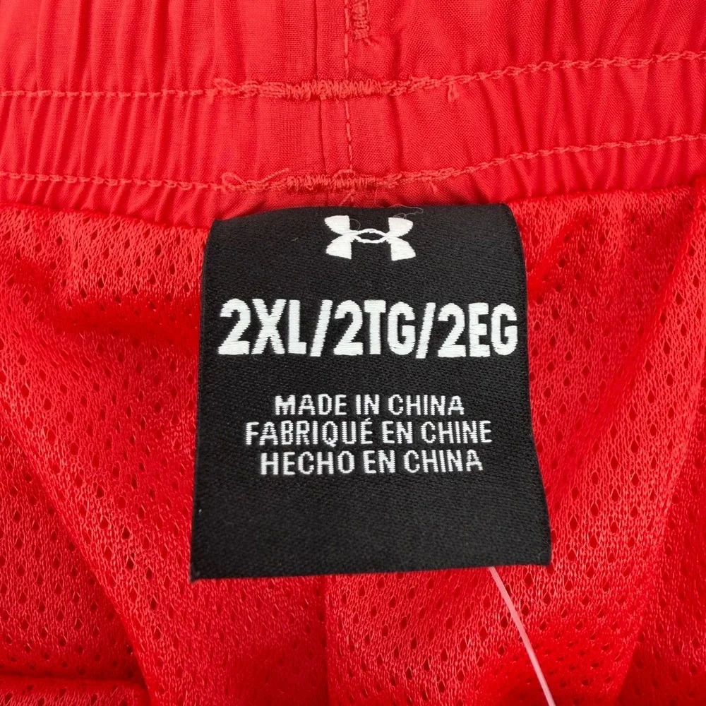Under Armour UA Essential Volley Shorts Red Mesh Lined Men's - 2XL - NWT